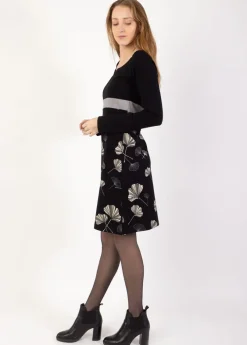 Best Sale Coton Du Monde Robe courte en coton SURYA imprimé Ginkgo