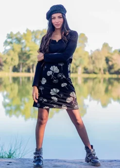 Best Sale Coton Du Monde Robe courte en coton SURYA imprimé Ginkgo