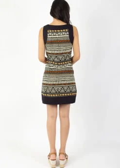 Store Coton Du Monde Robe courte en coton TATIANA imprimé ethnique Tribal