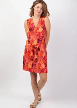 Discount Coton Du Monde Robe courte fleurie femme été JALYA découpe dos original Java