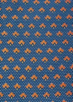 Discount Coton Du Monde Robe courte légère sans manche LIZENA imprimé ethnique marine 22 Marine