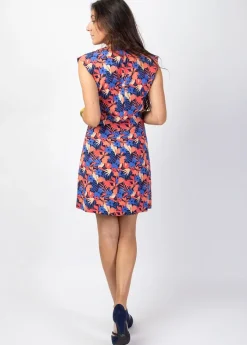 Fashion Coton Du Monde Robe courte LINDA en coton effet cache cœur imprimé fleuri Majorque