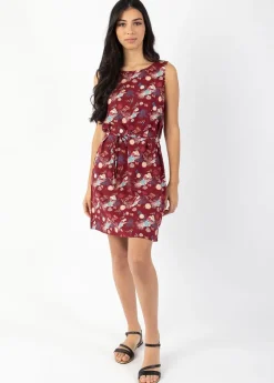 Best Coton Du Monde Robe courte sans manches BIANCA imprimé paon Narcisse