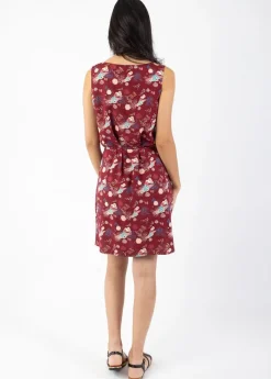 Best Coton Du Monde Robe courte sans manches BIANCA imprimé paon Narcisse