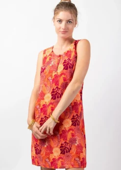 Fashion Coton Du Monde Robe fleurie courte été CHRISTINA fluide et légère Java