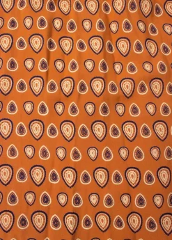 Store Coton Du Monde Robe fluide avec lien ajustable ELVIRA imprimé ethnique camel 29 Camel