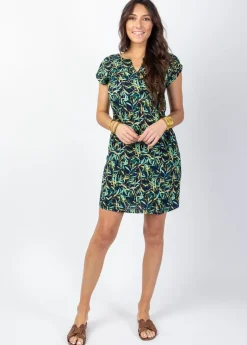 Best Sale Coton Du Monde Robe légère en coton manches courtes ERIKA imprimé tropical Toscane