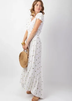 Fashion Coton Du Monde Robe longue bohème chic SUMATRA he Blanc