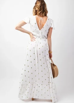 Fashion Coton Du Monde Robe longue bohème chic SUMATRA he Blanc