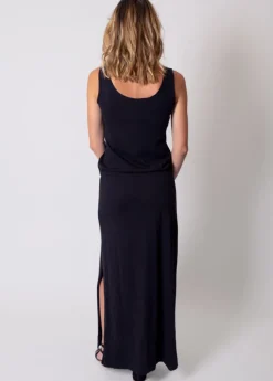 Flash Sale Coton Du Monde Robe longue en coton sans manches NADINE e Noir