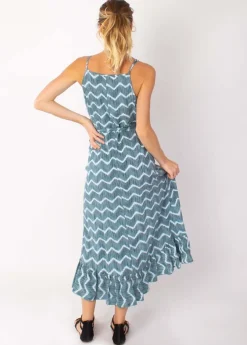 Sale Coton Du Monde Robe longue fines bretelles SACHA tie and dye vert Tie&Dye Vert