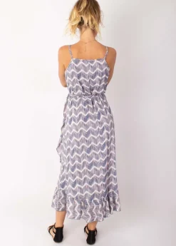 Store Coton Du Monde Robe longue fines bretelles SACHA tie and dye taupe Tie&Dye Taupe