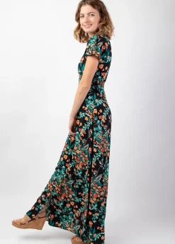 Hot Coton Du Monde Robe longue fluide et légère MARBELLA imprimé fleuri coloré Jaipur