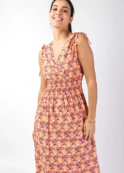 Flash Sale Coton Du Monde Robe Longue Imprimé Romantique TAMARA Camélia