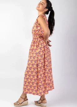 Flash Sale Coton Du Monde Robe Longue Imprimé Romantique TAMARA Camélia