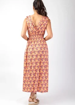 Flash Sale Coton Du Monde Robe Longue Imprimé Romantique TAMARA Camélia