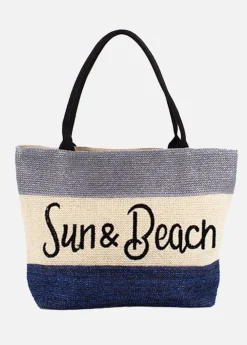 Outlet Coton Du Monde Sac de plage en toile AMELIA Bleu