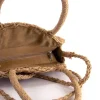 Fashion Coton Du Monde Sac rond en paille tressé LEILA