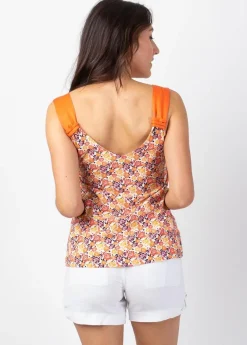 Cheap Coton Du Monde Top court femme style ethnique ESMEE Camélia