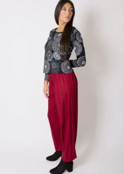 Discount Coton Du Monde Top en coton SILKI gris imprimé rosaces