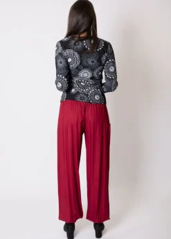 Discount Coton Du Monde Top en coton SILKI gris imprimé rosaces