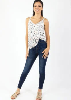 Cheap Coton Du Monde Top fines bretelles ANAE motif Paisley