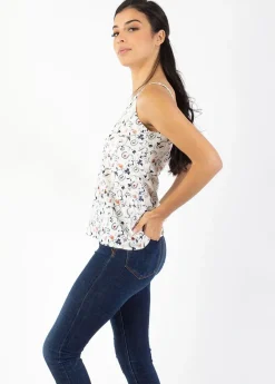 Cheap Coton Du Monde Top fines bretelles ANAE motif Paisley