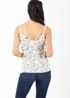 Cheap Coton Du Monde Top fines bretelles ANAE motif Paisley