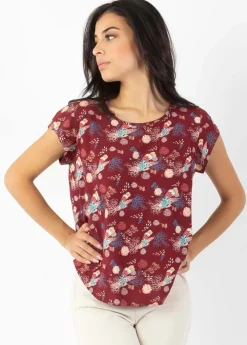 Best Sale Coton Du Monde Top manches courtes SALOME imprimé Narcisse