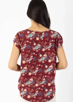 Best Sale Coton Du Monde Top manches courtes SALOME imprimé Narcisse