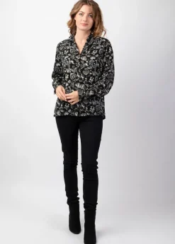 Best Coton Du Monde Top manches longues en viscose épais BELAE imprimé Orient