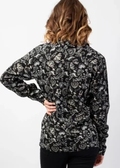 Best Coton Du Monde Top manches longues en viscose épais BELAE imprimé Orient