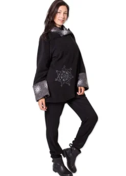 Store Coton Du Monde Veste polaire brodée HUDSON mandala Gris